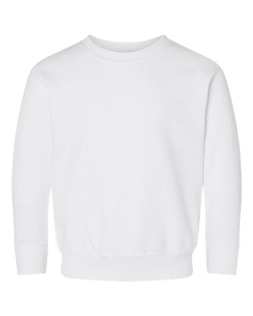 Rabbit Skins 3317, Toddler Fleece Crewneck Sweatshirt, White