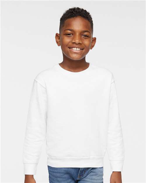 Rabbit Skins 3317, Toddler Fleece Crewneck Sweatshirt, White