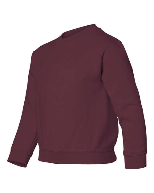 Gildan 18000B, Youth Heavy Blend Crewneck Sweatshirt, Maroon