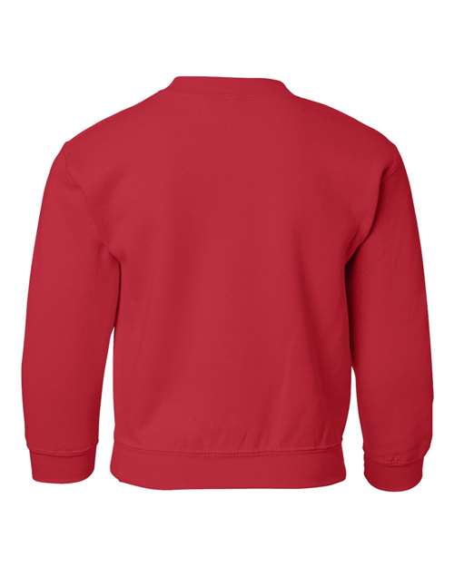 Gildan 18000B, Youth Heavy Blend Crewneck Sweatshirt, Red