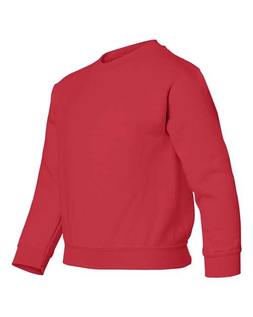 Gildan 18000B, Youth Heavy Blend Crewneck Sweatshirt, Red