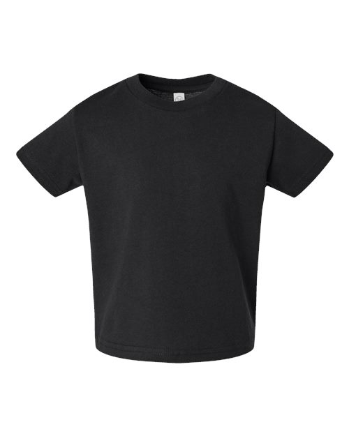 Rabbit Skins 3301T, Toddler Cotton Jersey Tee, Black
