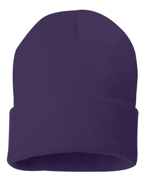 12" Solid Cuffed Beanie - - 1411 - Toronto Screen Printing- Color