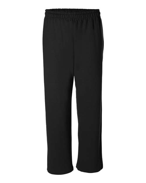 Gildan 18400, Unisex Heavy Blend Open-bottom Sweatpants, Black