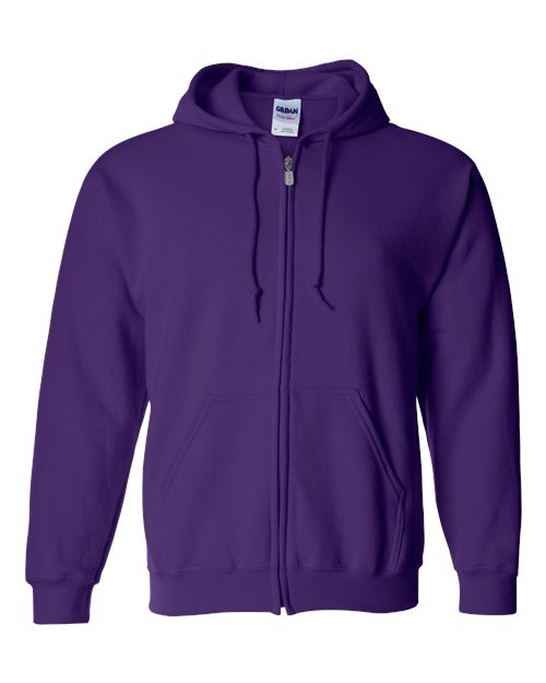 Gildan 18600, Unisex Heavy Blend Full-zip Hooded Sweatshirt, Purple