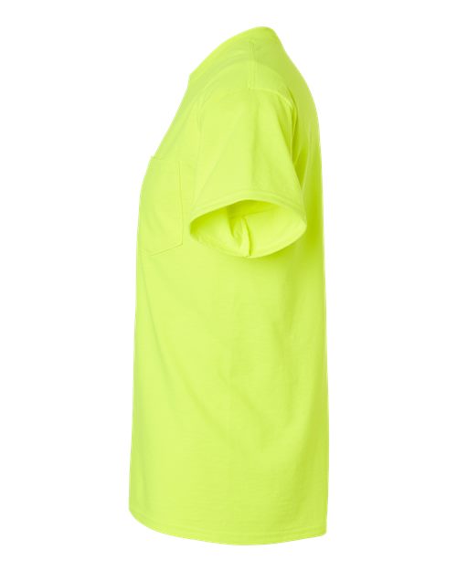 Gildan 2300, Unisex Ultra Cotton Pocket T-shirt, Safety Green