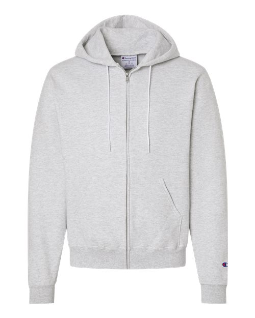 Champion S800, Unisex Powerblend Full-zip Hooded Sweatshirt, Silver Grey