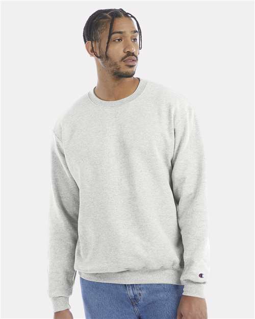 Champion S600, Unisex Powerblend Crewneck Sweatshirt, Silver Grey
