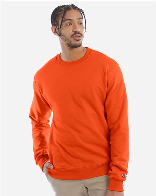 Champion S600, Unisex Powerblend Crewneck Sweatshirt, Orange