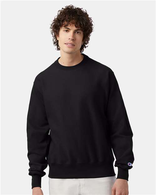 Champion S149, Unisex Reverse Weave Crewneck Sweatshirt, Black