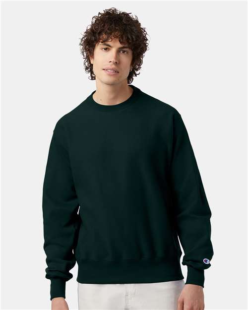 Champion S149, Unisex Reverse Weave Crewneck Sweatshirt, Dark Green