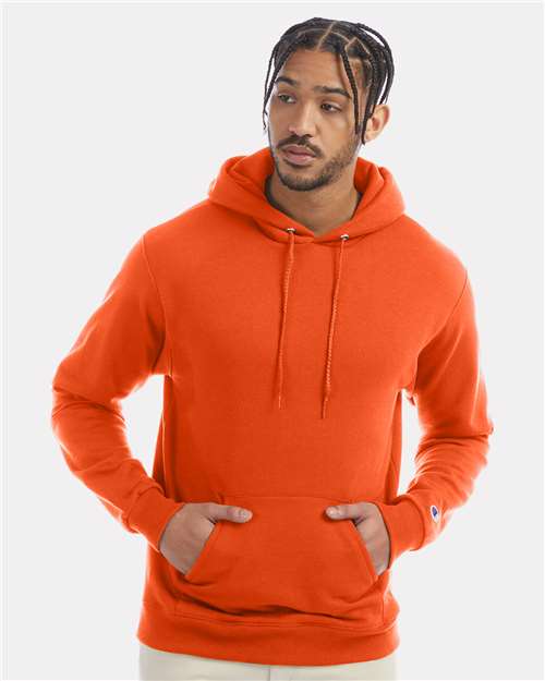 Unisex Powerblend® Hooded Sweatshirt - Orange - - 1757