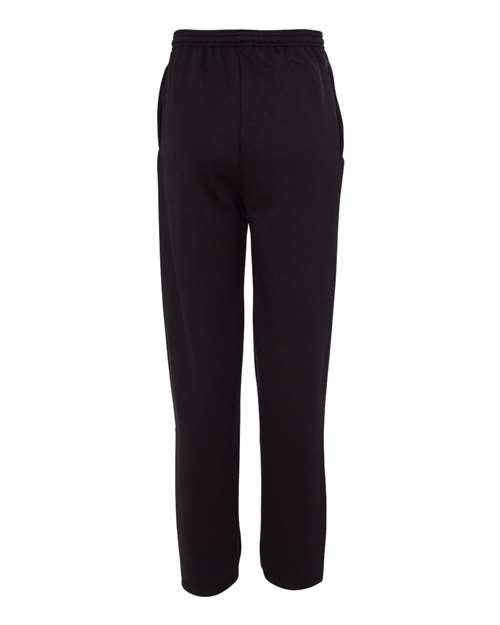 Champion P800, Unisex Powerblend Open-bottom Sweatpants With Pockets, Black