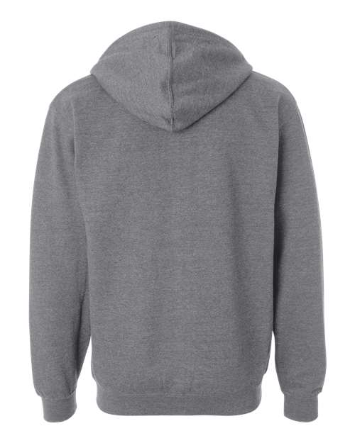 Independent Trading Co. SS4500Z, Unisex Midweight Full-zip Hooded Sweatshirt, Gunmetal Heather