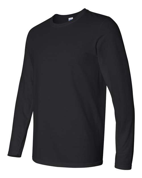 Gildan 64400, Unisex Softstyle Long Sleeve T-shirt, Black