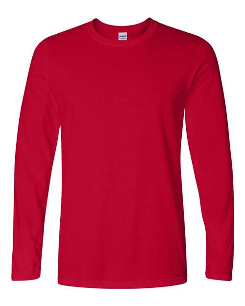 Gildan 64400, Unisex Softstyle Long Sleeve T-shirt, Cherry Red