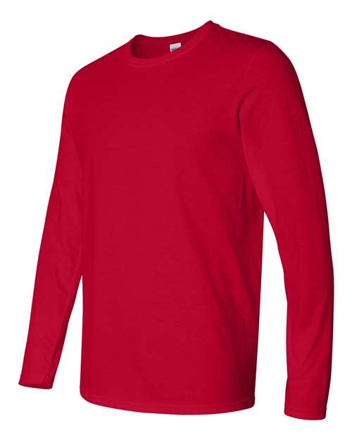 Gildan 64400, Unisex Softstyle Long Sleeve T-shirt, Cherry Red