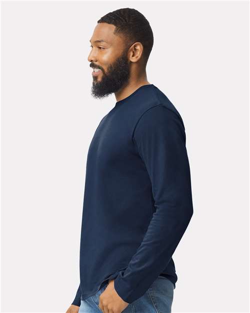 Gildan 64400, Unisex Softstyle Long Sleeve T-shirt, Navy