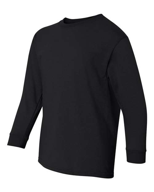 Gildan 5400B, Youth Heavy Cotton Long Sleeve T-shirt, Black