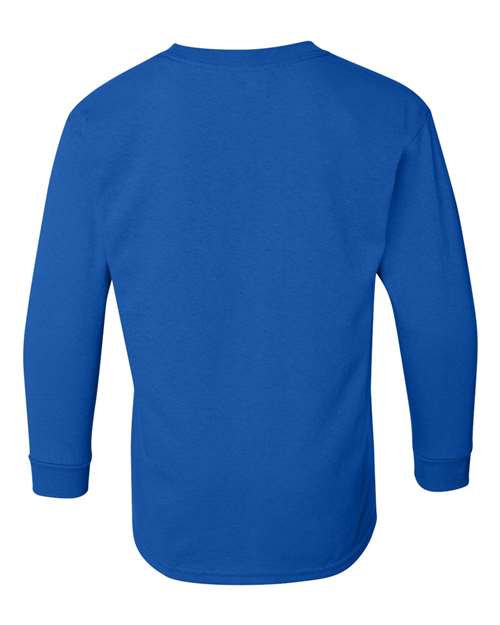 Gildan 5400B, Youth Heavy Cotton Long Sleeve T-shirt, Royal