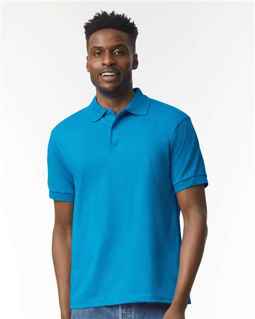 Gildan 8800 Unisex DryBlend® Jersey Polo Sapphire Cotton Cotton-Poly Blend Jersey Midweight Moisture-Wicking Polos Polos & Knits Polyester Regular Fit Sport / Athletic Tear-Away Label Tops Womens Womens Tops