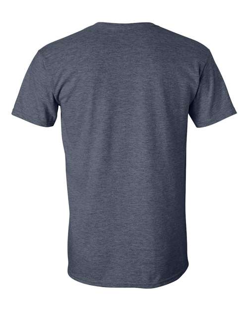 Gildan 64000, Unisex Softstyle T-shirt, Heather Navy