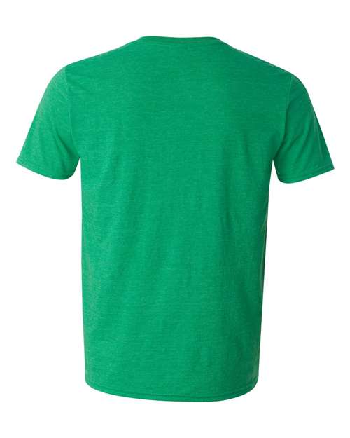 Gildan 64000, Unisex Softstyle T-shirt, Heather Irish Green