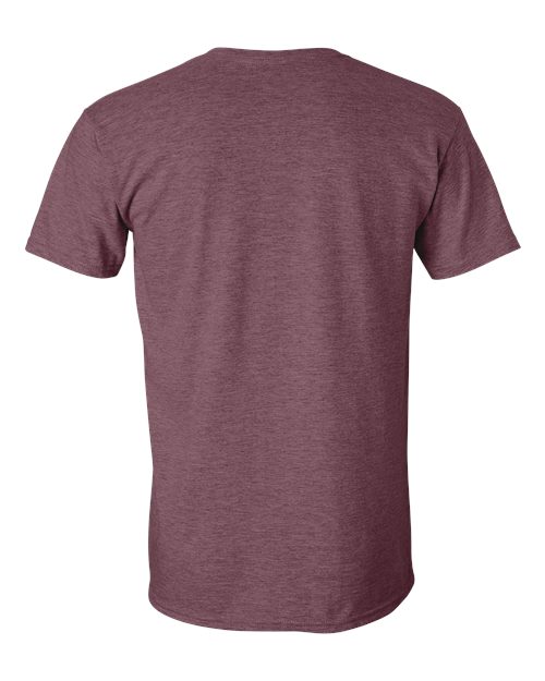 Gildan 64000, Unisex Softstyle T-shirt, Heather Maroon