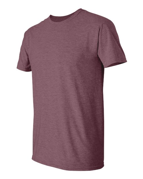 Gildan 64000, Unisex Softstyle T-shirt, Heather Maroon