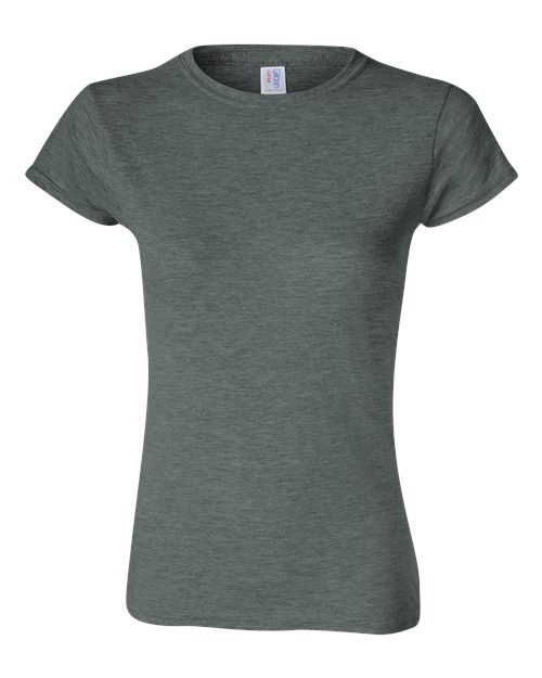 Gildan 64000L, Women's Softstyle T-shirt, Dark Heather