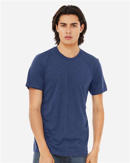 BELLA + CANVAS 3413, Triblend Tee, Navy Triblend