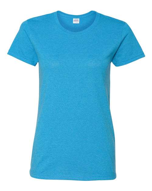 Gildan 5000L, Women's Heavy Cotton T-shirt, Heather Sapphire