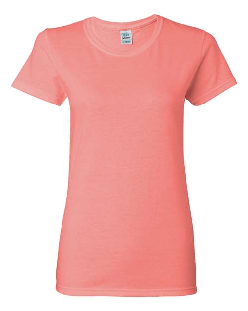 Gildan 5000L, Women's Heavy Cotton T-shirt, Coral Silk