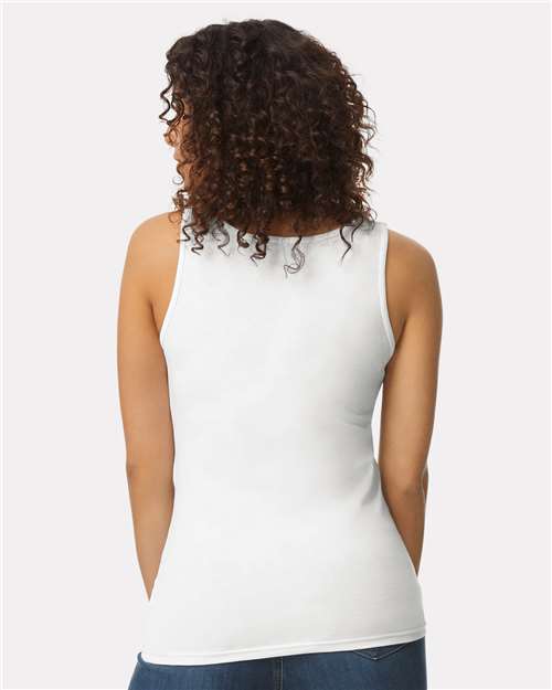 Gildan 64200L, Women's Softstyle Tank Top, White