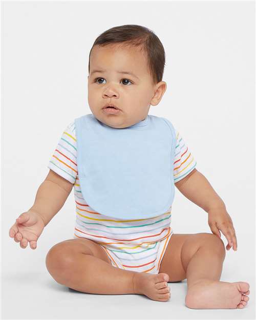 Rabbit Skins 1005, Infant Premium Jersey Bib, Light Blue