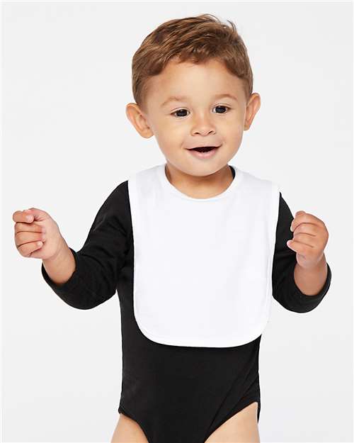 Rabbit Skins 1005, Infant Premium Jersey Bib, White