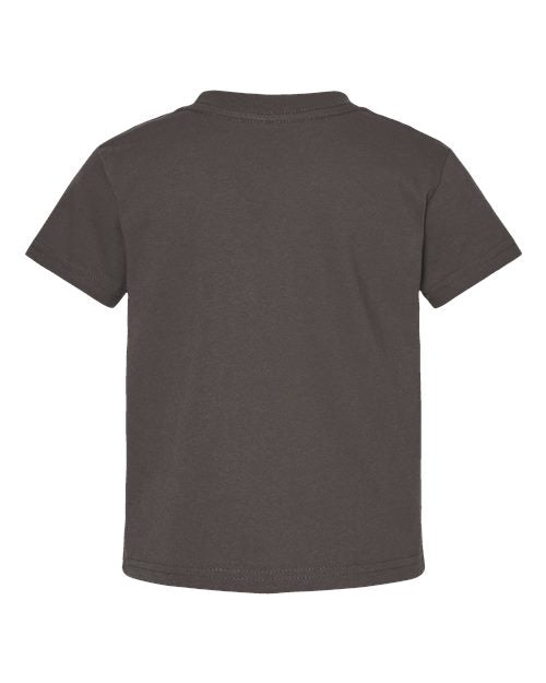 Rabbit Skins 3301T, Toddler Cotton Jersey Tee, Charcoal