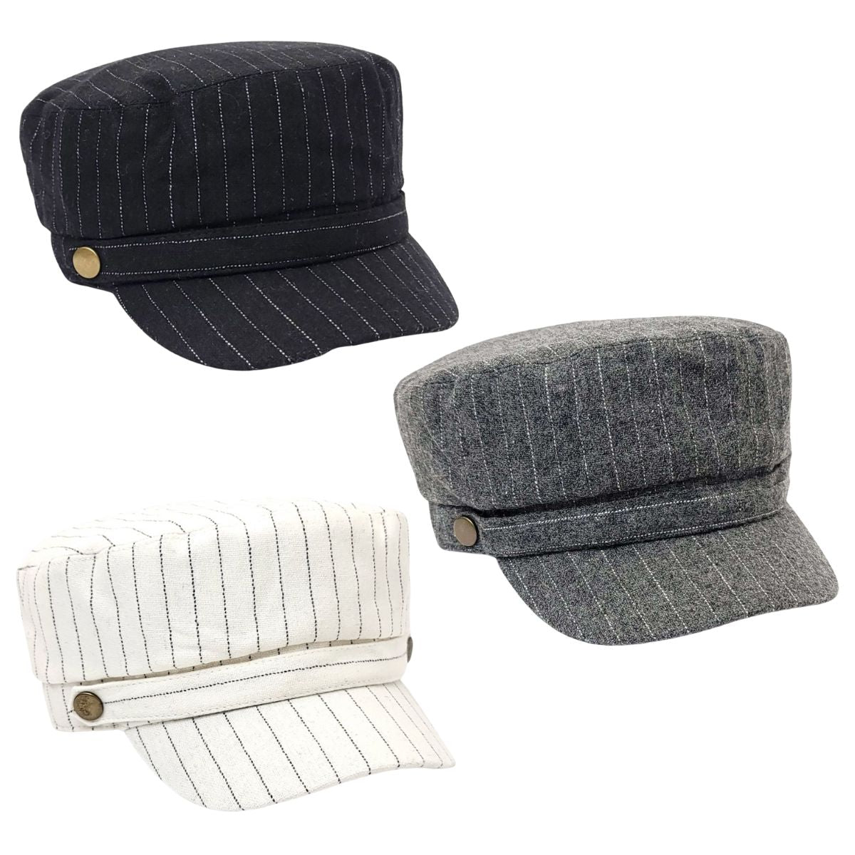 Cadet Cap -W8040, Stripes, Multi-Coloured Military Cap