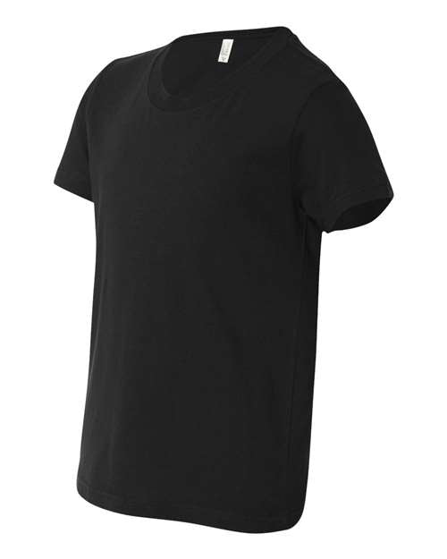 BELLA + CANVAS 3001Y, Youth Jersey Tee, Black