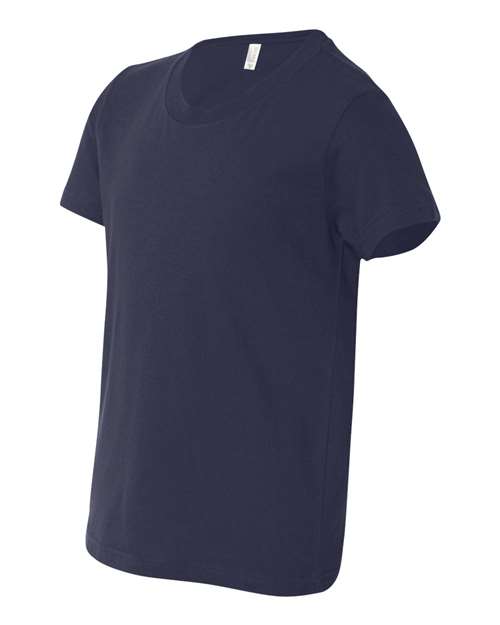 BELLA + CANVAS 3001Y, Youth Jersey Tee, Navy