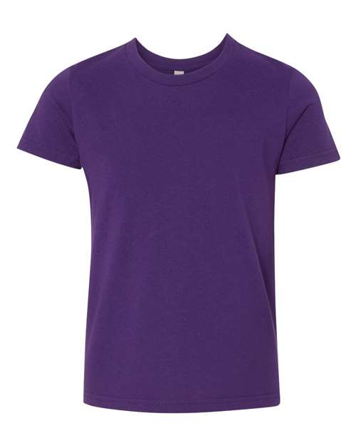 BELLA + CANVAS 3001Y, Youth Jersey Tee, Team Purple