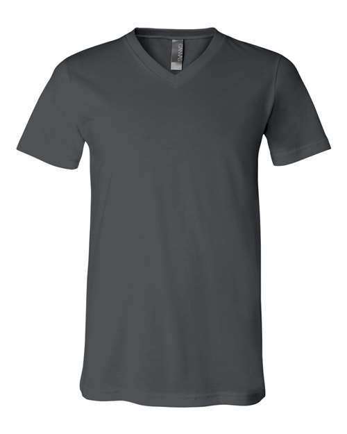 BELLA + CANVAS 3005, Unisex Jersey V-neck Tee, Asphalt