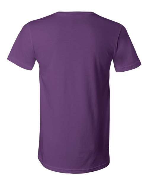 BELLA + CANVAS 3005, Unisex Jersey V-neck Tee, Team Purple