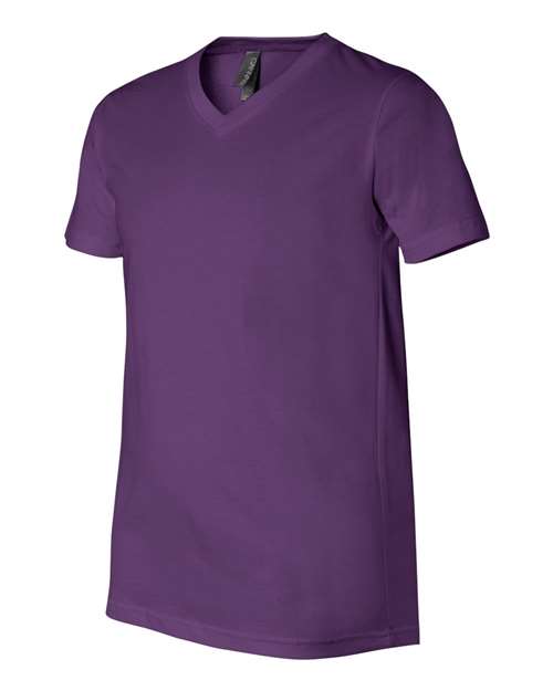 BELLA + CANVAS 3005, Unisex Jersey V-neck Tee, Team Purple