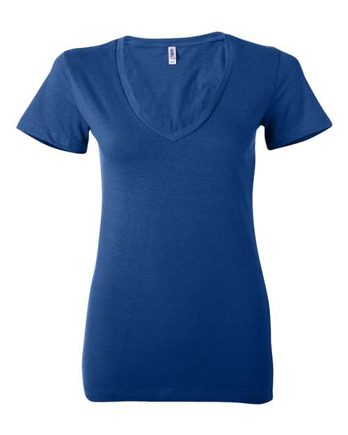 Women’s Jersey Deep V-Neck Tee - - 2259 True Royal 4-4.9 oz 57306 6035 Adult BELLA + CANVAS Best Selling Brands Blends Company Store Female Faves Company Store Style Guide Company Store Tops Cotton - 100% Cotton - Combed Cotton - Over 50% Cotton - Ringspun Eco Dyed Fashion T-Shirts Fitted Go To Fashion Jersey Light (Under 5 oz) Neons No Treatment No Visible Logos Polyester - Over 50% Premium Fashion Ringspun S&S Deep Deals Short Sleeves Side Seams T-Shirts T-Shirts - Premium Tear Away Tops V-Neck Womens