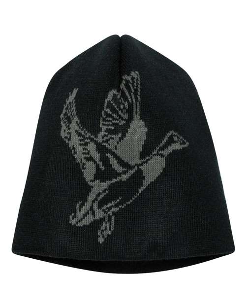 Wildlife Knit Cap - - 2458 Black - Duck One Size 3521-3522 67795 Beanies DRI DUCK Headwear Mens & Unisex