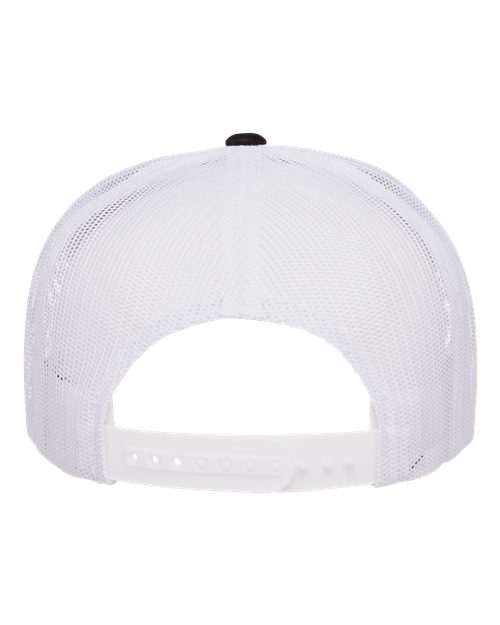 YP Classics 6006, Classic Five-panel Trucker Cap, Black/ White