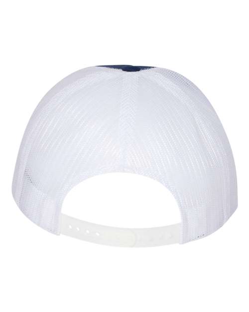YP Classics 6006, Classic Five-panel Trucker Cap, Navy/ White