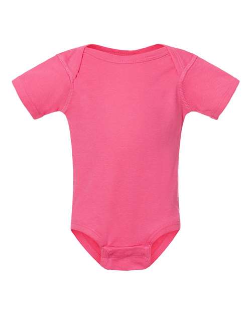 Rabbit Skins 4400, Infant Baby Rib Bodysuit, Hot Pink