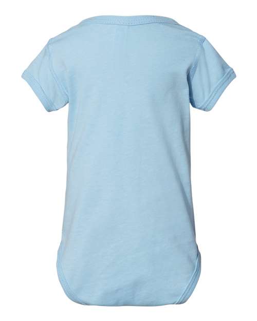 Rabbit Skins 4424, Infant Fine Jersey Bodysuit, Light Blue